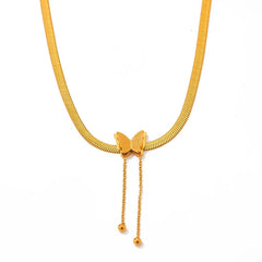 Gold Drizzle Butterfly Necklace