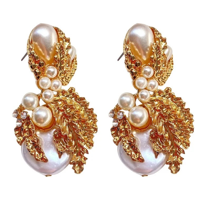 Baroque Earrings (Gold)