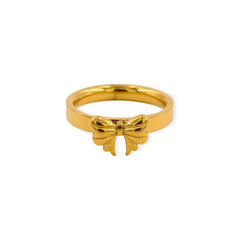 Cute Bow Gold Ring