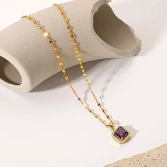 Purple Crush Zircon Necklace