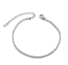 Silver CZ Sparkling Zircon Bracelet