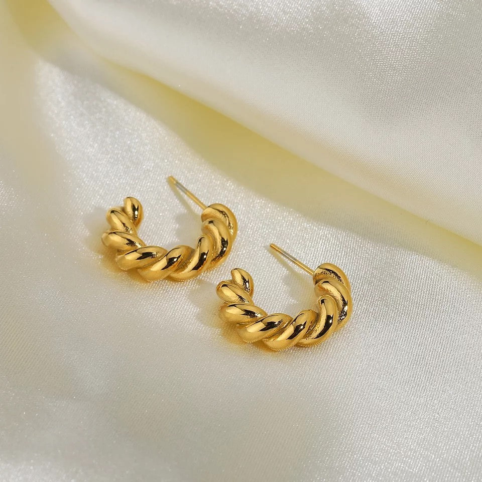 Gold braid Hoops