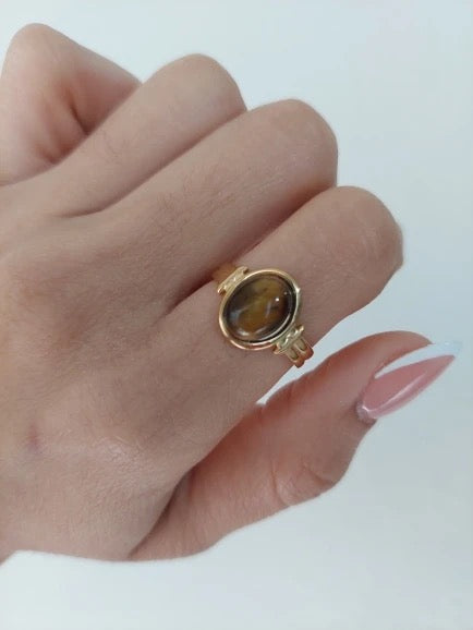 Smoky Stone Gold Ring