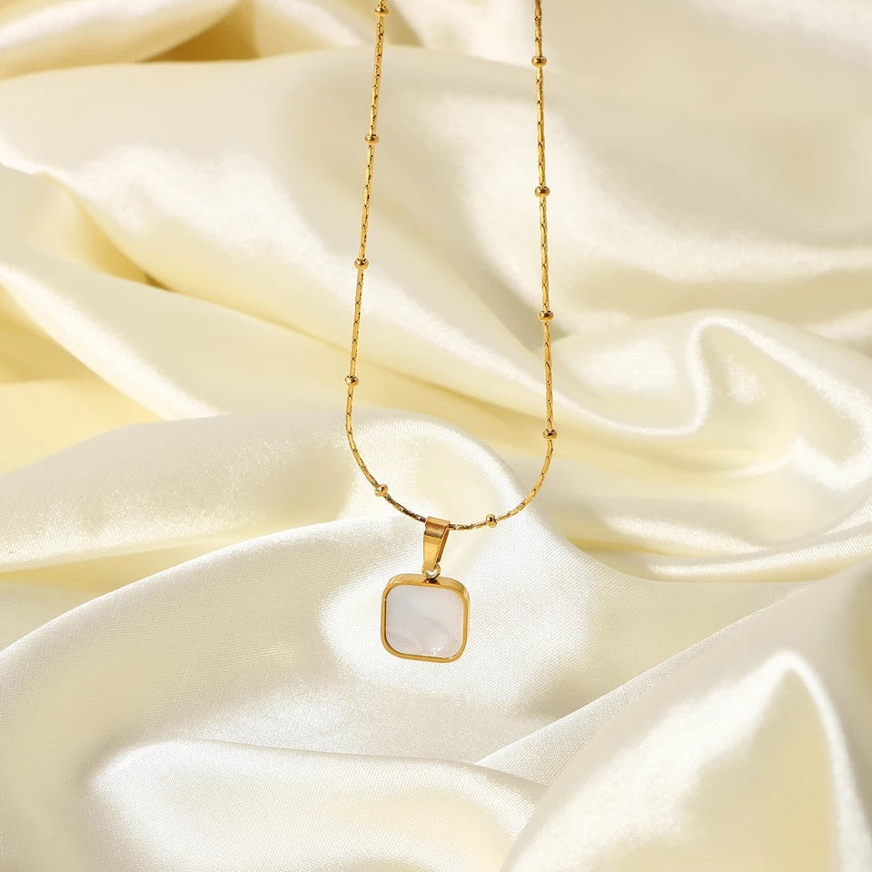 Ivory Square Necklace