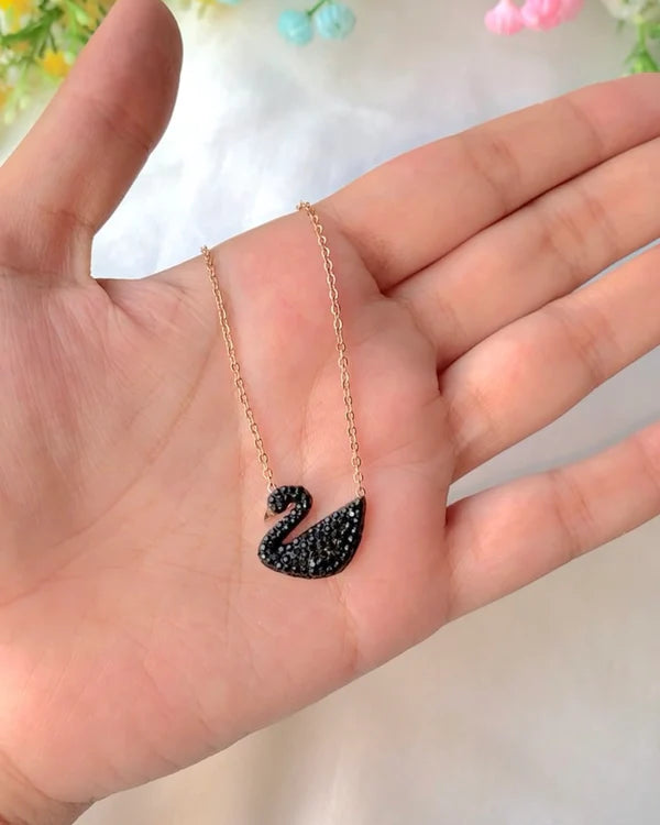 Black Swan Gold Necklace
