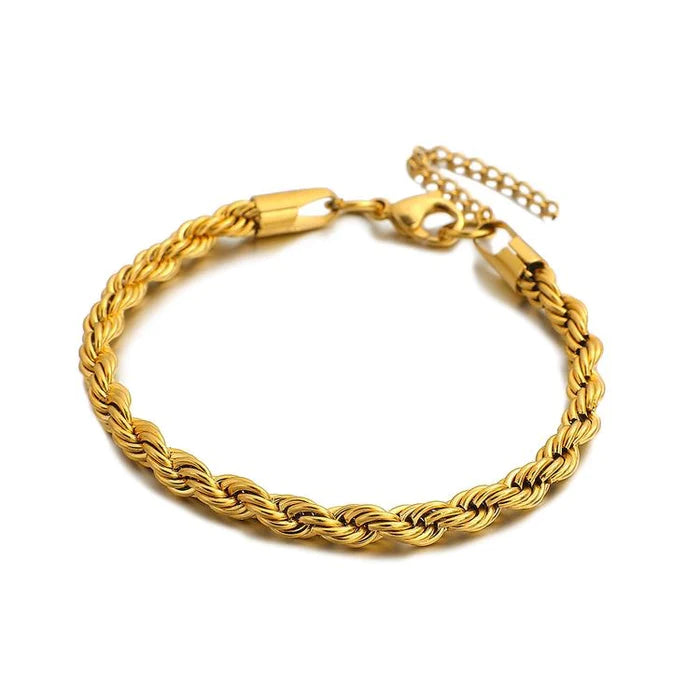 Twisted thick Gold Bracelet