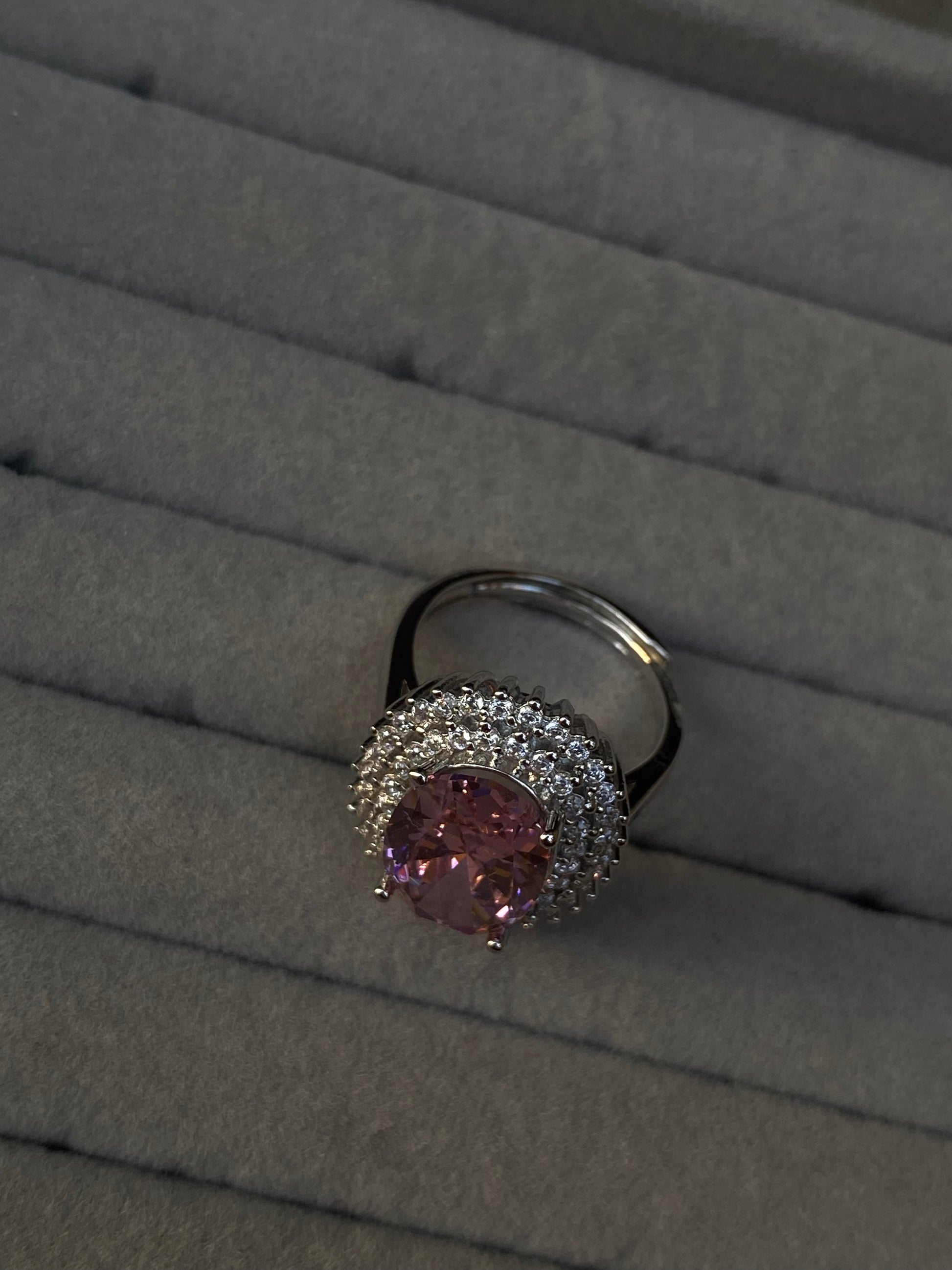 Pink Oval Ring (Adjustable Size)