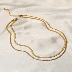 Double Layer twisted Necklace
