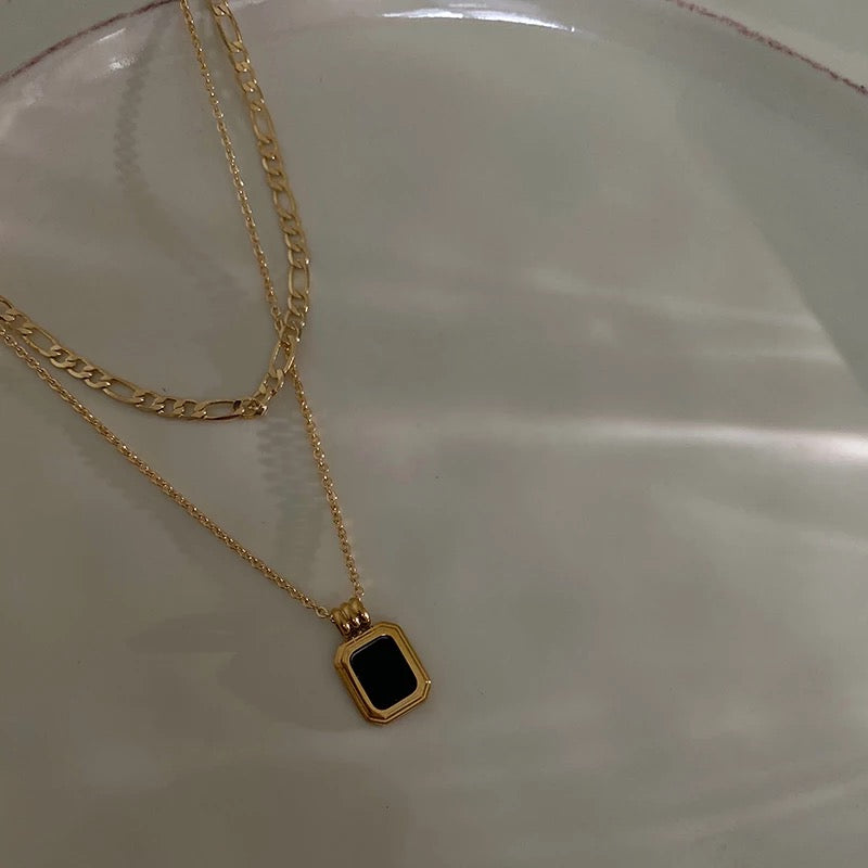 Black Double Layer Necklace